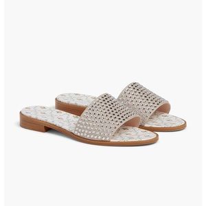 Hill House City Slides in Sand Rhinestone Size 37